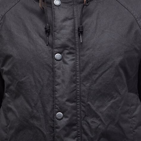Barbour Hooded Beaufort Wax Jacket Black Slate | END. (US)