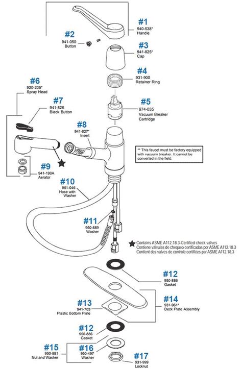 understanding marielle kitchen faucet parts