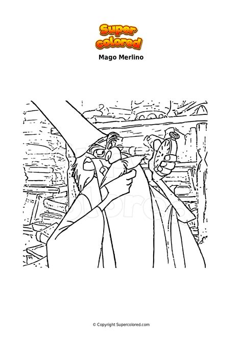 Disegno Da Colorare Mago Merlino