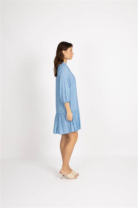 Imogene Dress Blue Flower Villoid
