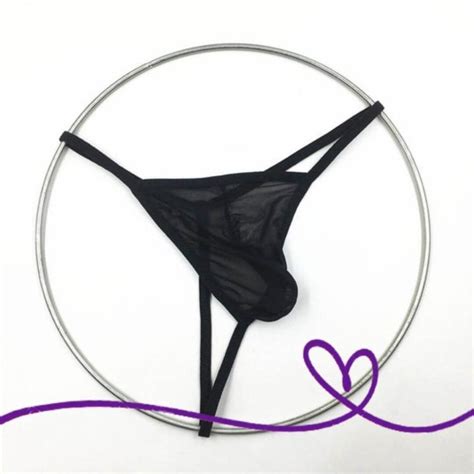 Mens Sexy Low Rise Briefs Thong Underpants Lingerie Stylish Fashionable T Back Panties