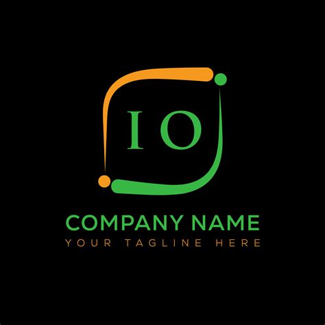io letter logo creative design io unique design  vector art