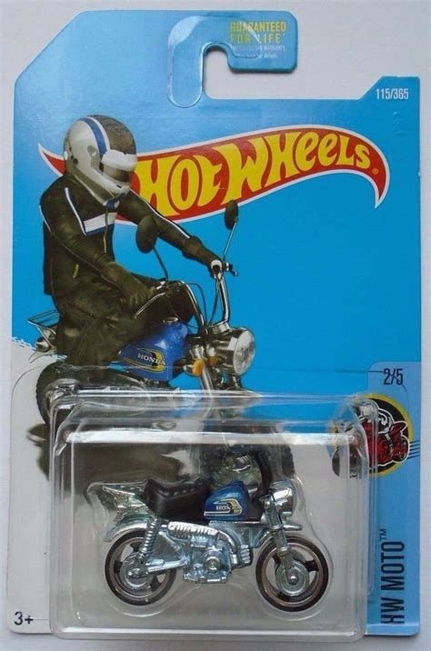 Amazon Hot Wheels 2017 HW Moto Honda Monkey Z50 Mini Bike 115 365 Blue Toys Games