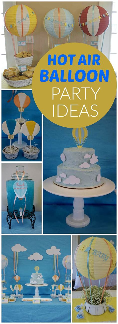 173 Best Hot Air Balloon Party Images On Pinterest Hot Air Balloons Baby Boy Shower And Baby