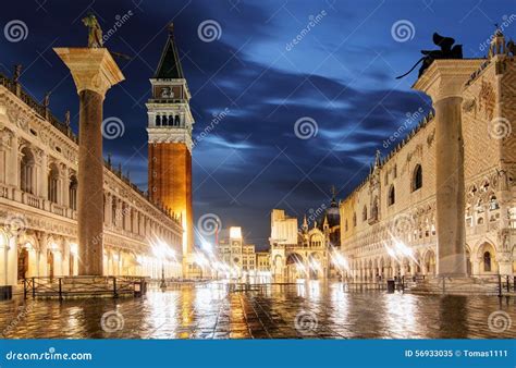 San Marco Square in the Evening, Venice Italy Stock Image - Image of ...