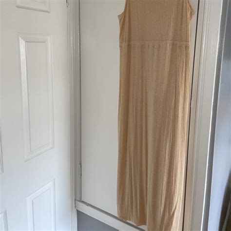 ASOS Nude Maxi Dress Elasticated Waistband Brand Depop