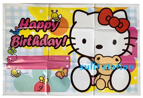 Hello Cat Kitty Themed Birthday Party Tarpaulin Poster Banner Tarp Decoration Favors Need Supply