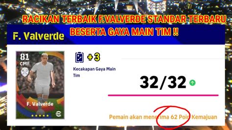 Racikan Terbaik F Valverde Standar Terbaru Di Efootball Pes Mobile