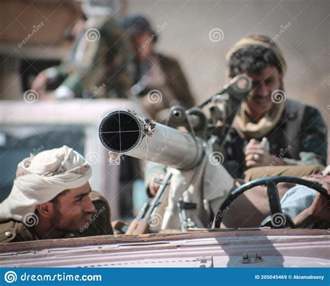 Yemeni Fighter in the Ranks of the National Army Editorial Stock Image ...