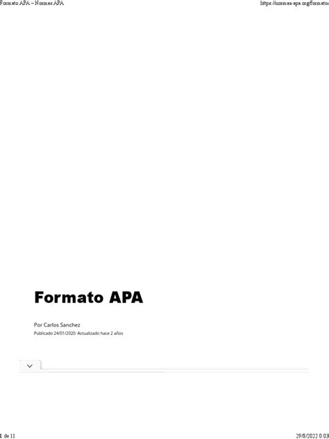 Formato Apa Normas Apa Pdf Estilo Apa