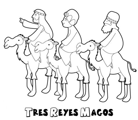 Dibujo De Los Tres Reyes Magos Para Colorear Dibujos Cristianos Para