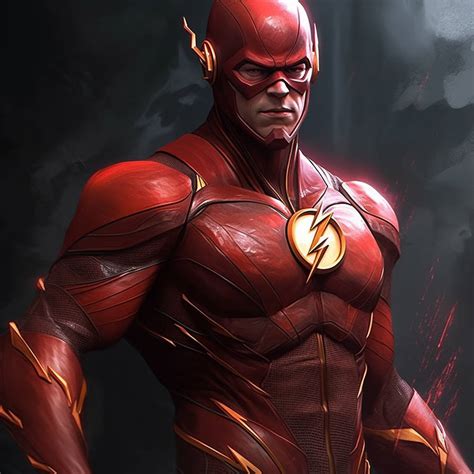 Full body photo of flash from dc by MaleAIArt on DeviantArt