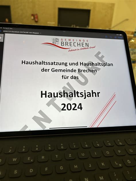 Haushalt 2024 verabschiedet Rede von Bürgermeister Frank Groos