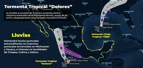 La Jornada Formación De Dolores En El Pacífico Mantendrá Lluvias En