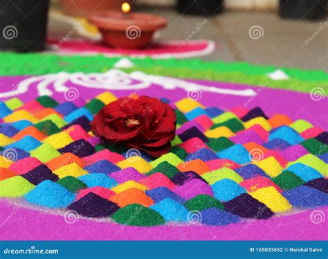 Indian Festival Colorful Rangoli Stock Photo Image Of Idea