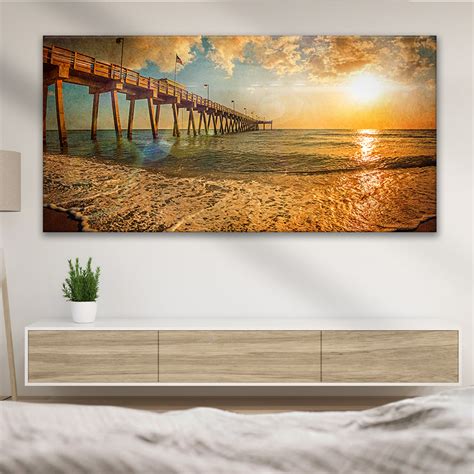 Serene Seaside Visions: The Beauty of Pier Canvas Wall Art | Tailored ...