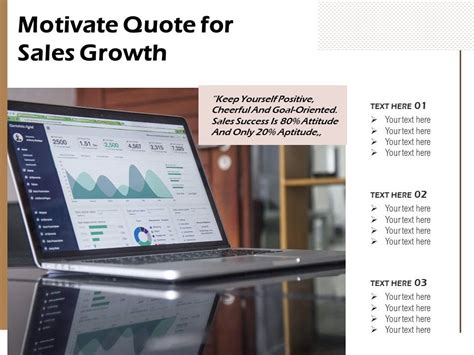 motivate quote  sales growth  powerpoint  show ideas