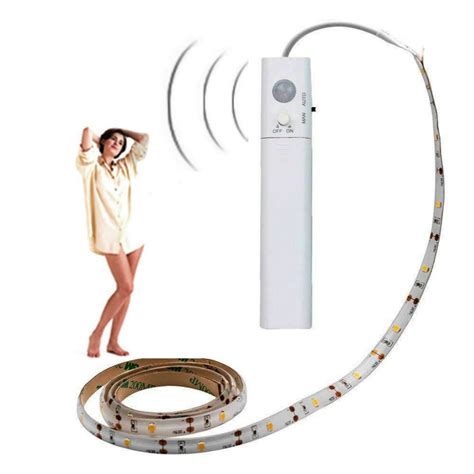 PIR Motion Sensor AAA Battery Powered LED Strip Under Cabinet Light Kit