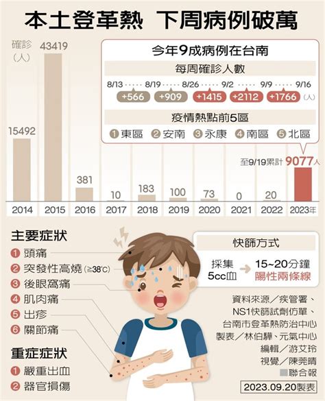 圖表看時事／本土登革熱估下周病例破萬 圖解症狀、篩檢方式 放學微素養 文教 聯合新聞網