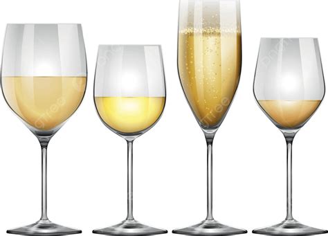 White Wine In Tall Glasses Champagne Clipart Cocktail Vector Champagne