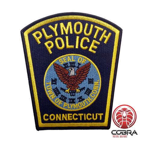 Plymouth Police Connecticut Embroidered Patch Sew On