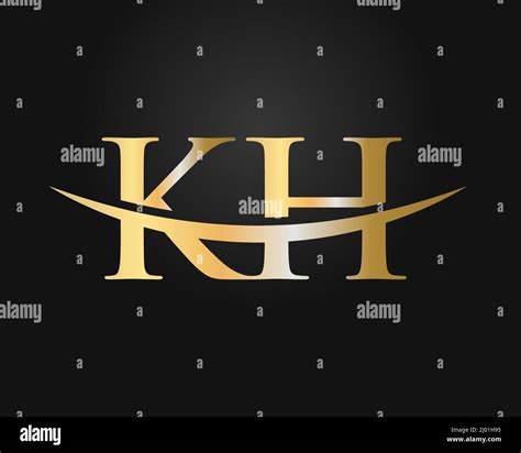 Initial Letter KH Logo. KH Letter Logo Design Vector Template Stock ...