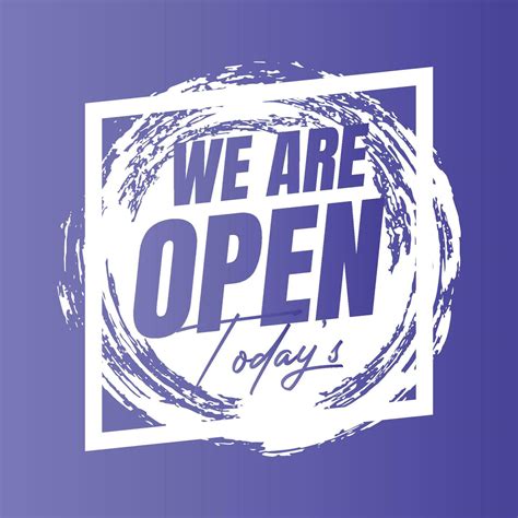 We are open today sign design, We are open now social media post icon ...