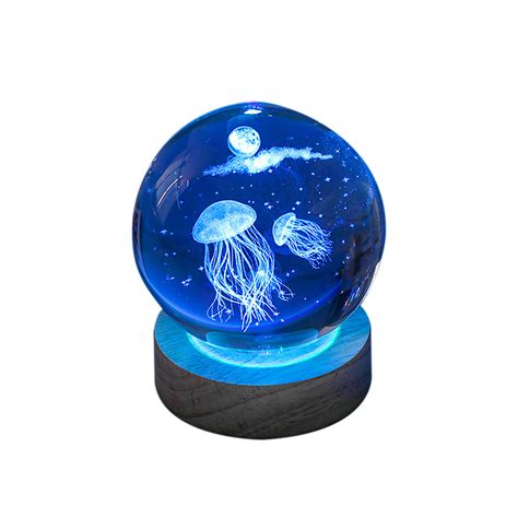 D Glowing Planetary Galaxy Astronaut Crystal Ball Night Lights Led