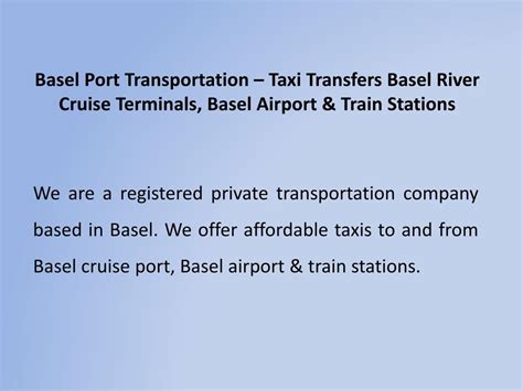 PPT - Taxi Basel Airport | Basel Port-Transportation PowerPoint