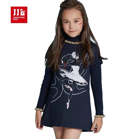 girls winter dress kids dress dark blue girls party dress kids clothes ...