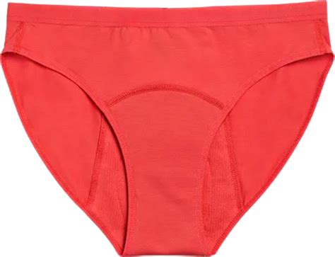 ImseVimse Teen Bikini menstruační kalhotky Heavy Flow zářivě červené Ecco Verde