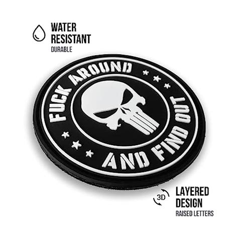 FAFO Punisher PVC Patch Fuck Around And Find Out Funny Tactical Patches Molle Accessories