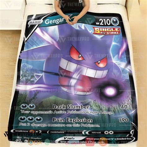 HOT Anime Pokemon Gengar V Fusion Strike Blanket Express Your Unique Style With BoxBoxShirt