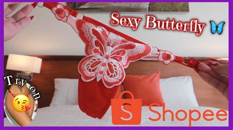 Red Butterfly Micro Bikini Thong Lingerie Haul Fr SHOPEE JustSimplyClaire YouTube