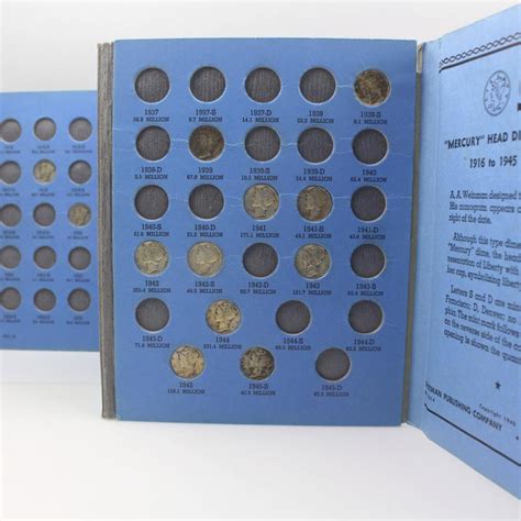 Mercury Head Dime Collection Book 1916-1945 | Property Room