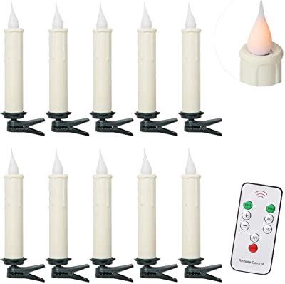 Amazon Houdlee LED Flameless Taper Candles With Remote Control And