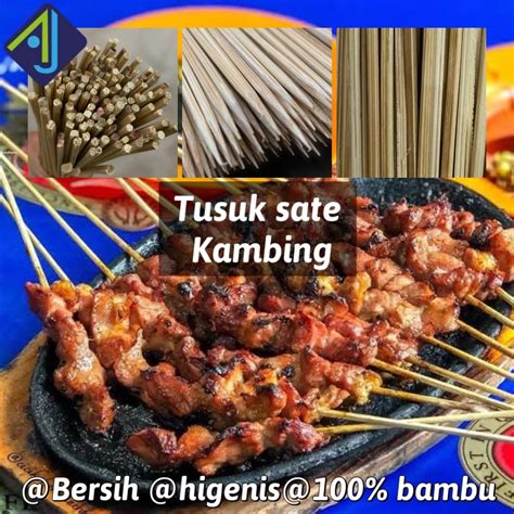 Jual Aj Shop Tusuk Sate Kambing Yakitori Bambu Pcs Mm X Cm