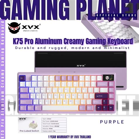 XVX K Pro คยบอรดไรสายวสด Aluminum คยแคป PCB สวตซแบบ Hot Swap Flex Cuts PCB Shopee