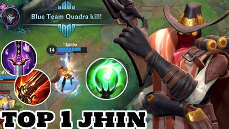 Wild Rift Jhin Top 1 Jhin Gameplay Jhin Main Rank Grandmaster YouTube