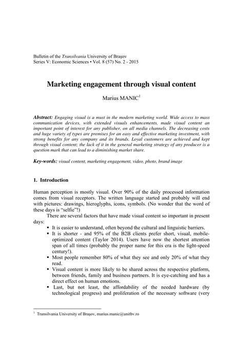 (PDF) Marketing Engagement Through Visual Content