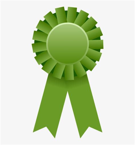 Award Green Ribbon Green Award Ribbon Clipart 438x800 Png Download