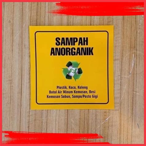 Jual SAI SIGN STIKER SAMPAH ANORGANIC UK 20X20CM STICKER K3 RAMBU