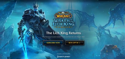 wotlk classic beta sign ups  begun warcraft tavern