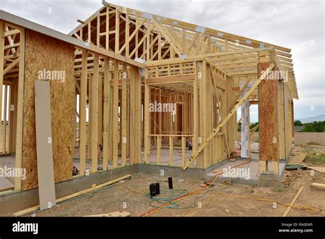 New Wood Frame House Construction In Usa Development Of Residential