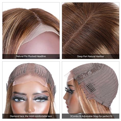 Beautyforever Blonde Highlight Piano Color Hand Tied Lace Wig Best Human Hair Wig Long