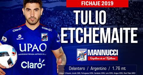 Mannucci Confirmo La Llegada De Tulio Etchemaite Para Toda Esta Temporada