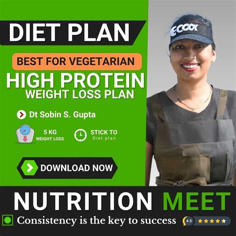 21 days High Protein Vegetarian Weight Loss Diet Plan - Nutrition Meet