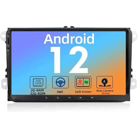 Android 12 Ips Autoradio Pour Vw Passat Golf Skoda Seat Touran 2G