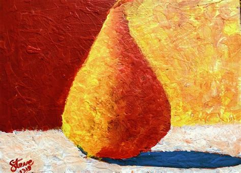 Pear Painting By Steve Boquiron Fine Art America