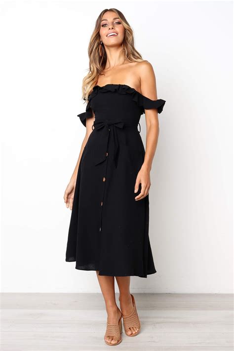 Abilene Off The Shoulder Midi Dress Circle Skirt Dress Summer